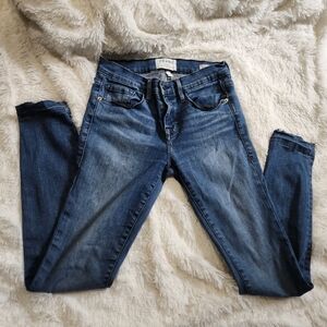 Frame denim le skinny de Jeanne raw hem stretch jeans size 26
